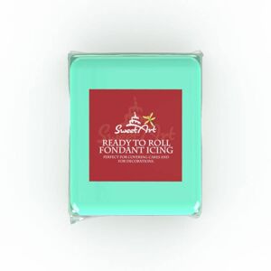 SweetArt potahovací a modelovací hmota vanilková neonový efekt Turquoise (250 g)